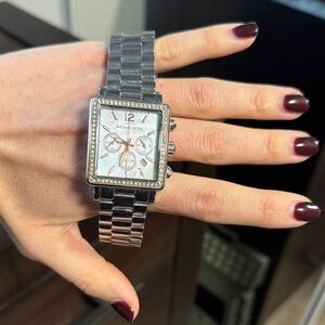 Michael Kors Silver Square Face Watch